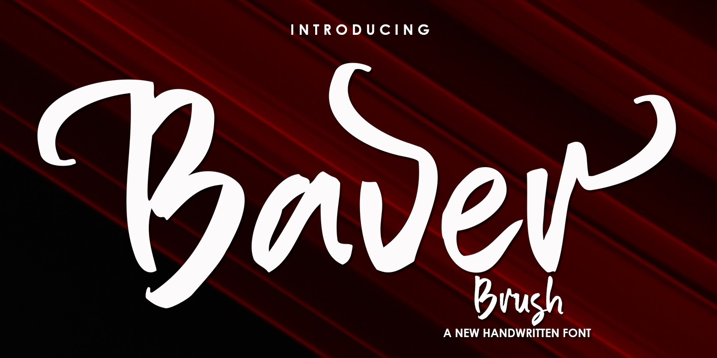 Baver Brush Font preview